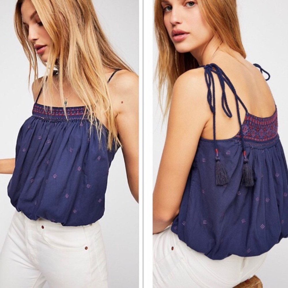[M] Free People Eternal Love Embroidered Top